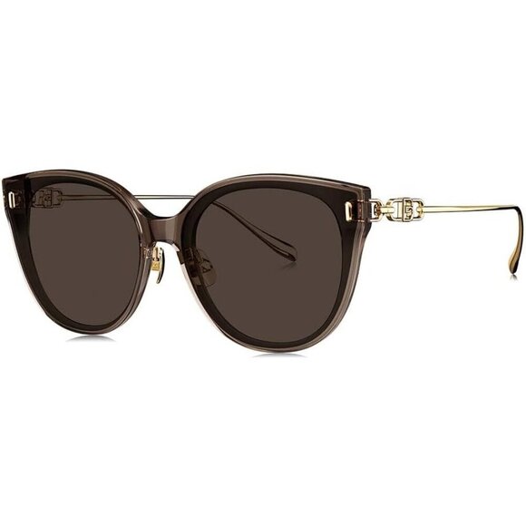 🆕 Women Brown Fashion Oversized Cat Eye Polarized Exclusive Eyewear Sunglasses - Picture 1 of 6